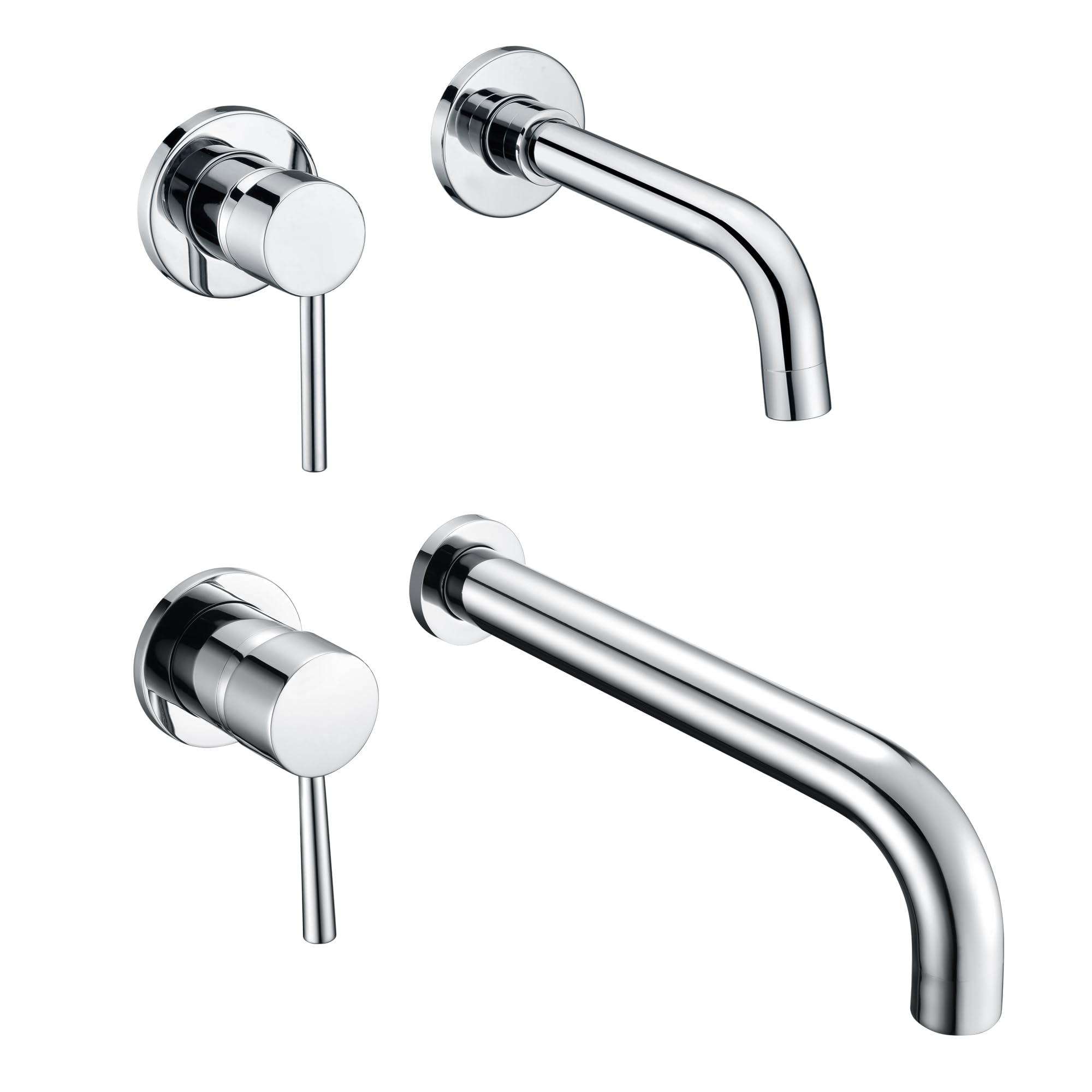 Hcfyauis Wall Mount Bathroom Faucet S1394ci-Lh + Tub Filler Wall Mount S2149ci-Lh