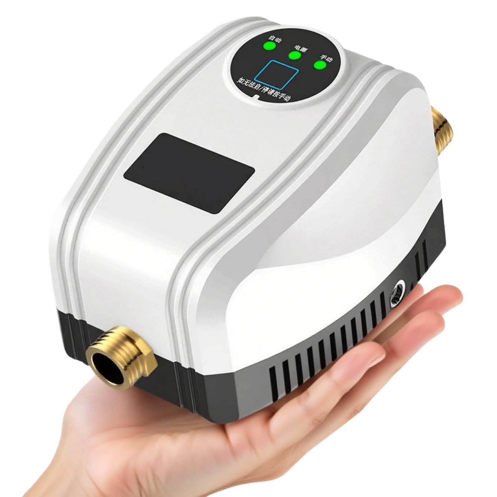 24V pompa do podnoszenia ciśnienia – automatyczny booster do prysznica, kranu i kuchni; cicha i energooszczędna; z miedzianym złączem – 100/120/150 W, do 47 l/min, wysokość 27 m