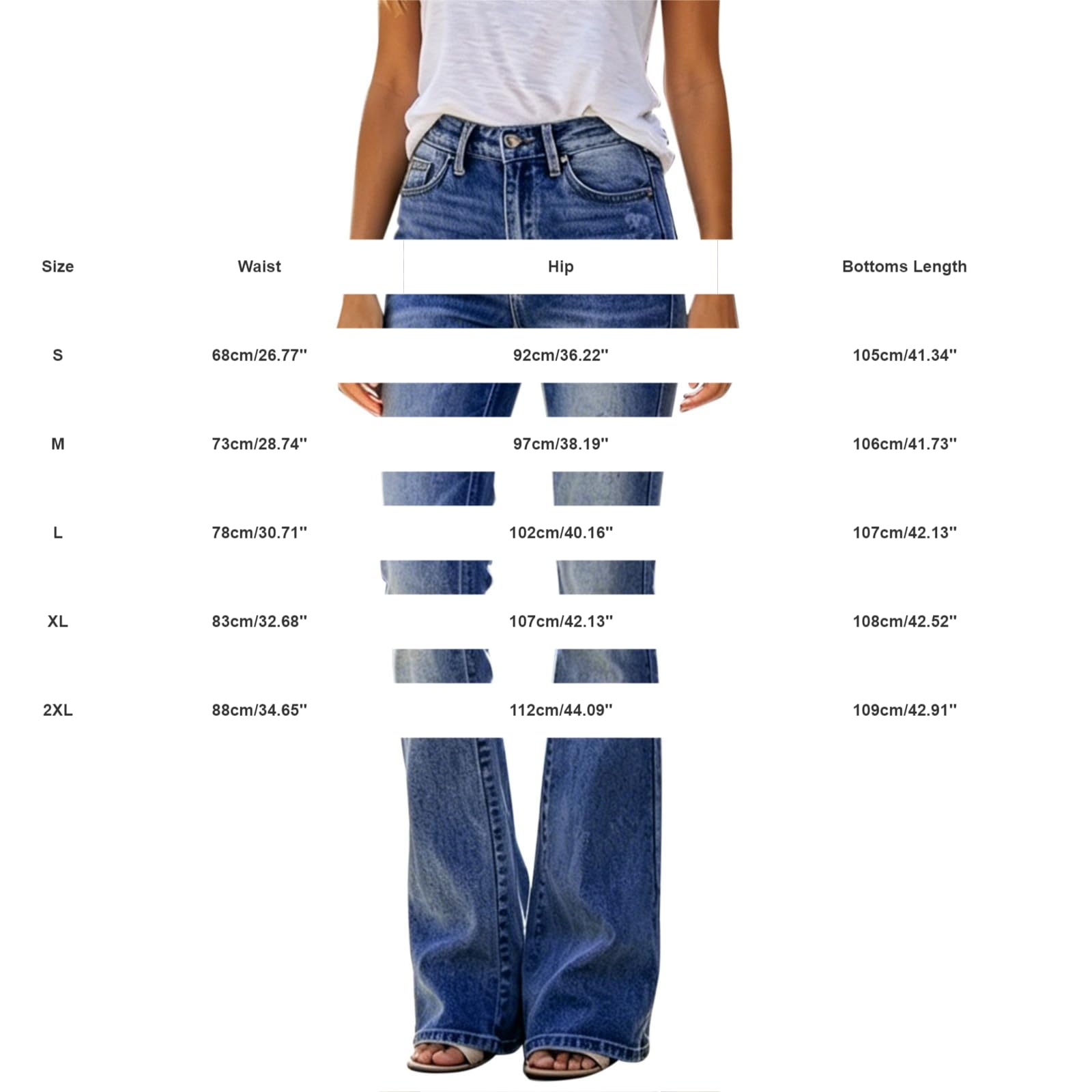 Jeans Donna Leggeri Jeans Baggy Leggeri Curvy Pantaloni Elasticizzati Gamba Larga Casual Wide Leg Pantaloni Denim Vita Alta Larghi Taglie Forti con Tasche Pants Comodi Eleganti Vintage