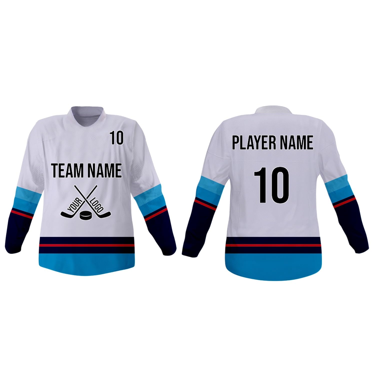 SGS Sports Gear Custom Hockey Jersey, Personalized Reversible or Standard Design with Name &amp; Number, Hockey Jersey