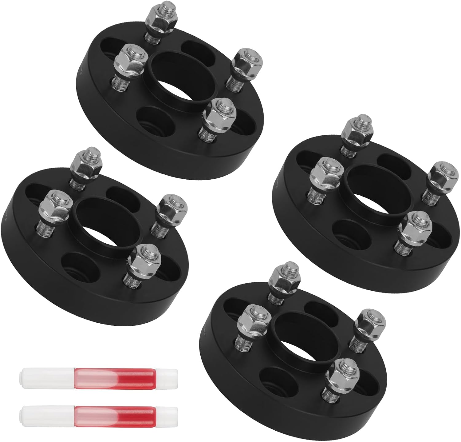 PHILTOP 4x100mm 1" Wheel Spacers for Fit, Yaris, 4 Pcs Hub Centric Wheel Spacers with 56.1mm Hub Bore M12x1.5 Studs fit for Fit, Yaris, Cobalt, Accent, Corolla, xB, Civic, Cooper, Rio