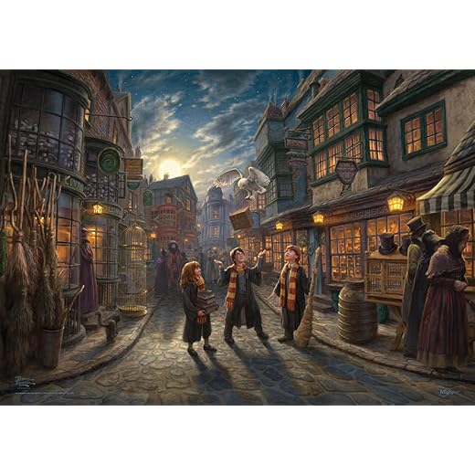 MIGHTYPRINT Harry Potter – Diagon Alley by Thomas Kinkade Studios - Durable 24” x 17 Wall Art – NOT Made of Paper – Officially Licensed Collectible