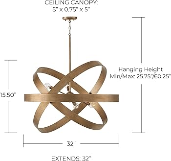 Capital Lighting 439061ML Jude Modern Geometric Bold Metal Pendant