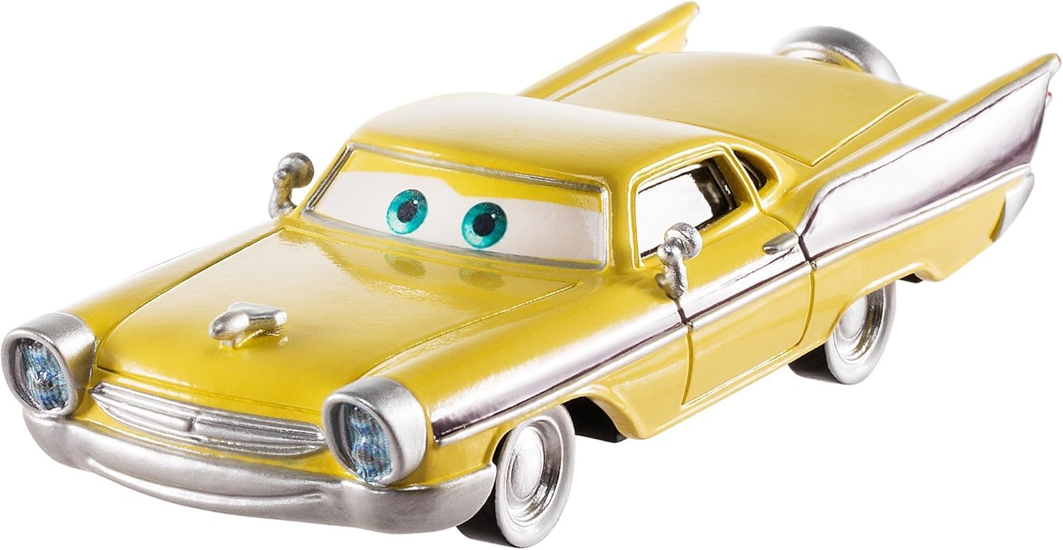 Cars Disney Pixar Metal Car 1:55 Nicky B, Yellow, 3.1496 inches - Image 2