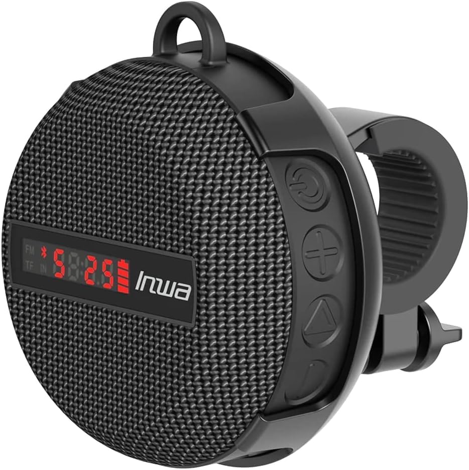 Inwa Portable Bluetooth Speaker, Bike Speakers with Speed Display, Wireless Speaker with 480 Mins Super Long of Playtime. Decent Sound, Compact Size and Loudness for Riding, Hiking, Showering, Golfing - Image 4