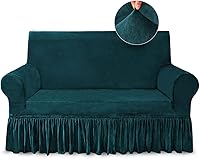 Vista 24 de NICEEC Funda de Sofá Súper Suave de 1 Pieza Gris Claro Funda Deslizable para Sofás Elástica Universal de Spandex Fundas de Sofá para Sala de Estar