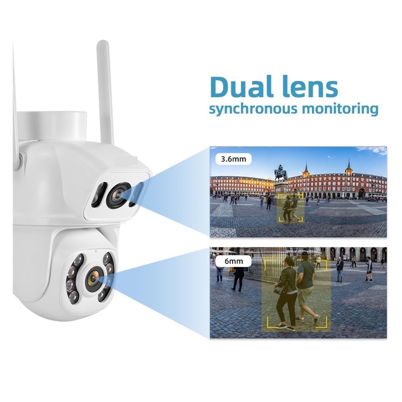 Systemy kamer CCTV, 2K 4MP 6MP Full HD 8CH bezprzewodowy NVR bezpieczeństwo IP kamera zestaw do organizacji nadzór zewnętrzny rejestrator wideo CCTV(None,2PCS 6MP Dual Lens)