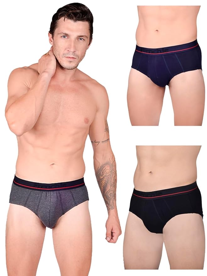 VIP Men's Cotton Solid (Pack of 3) (Brief_Assorted