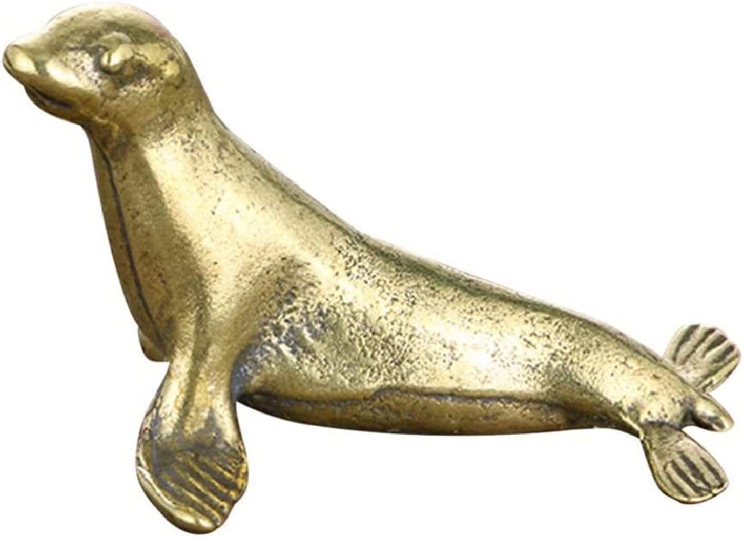 Figurine Seal Shape Showpiece Solid Bronze Ware Craft for Home Office Gift