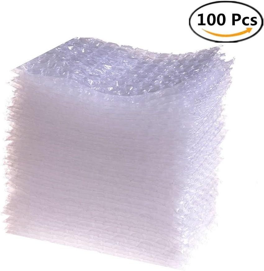 100 Pieces Bubble Pouches Bags Protective Double Walled Clear Cushioning Bags for Shipping, Storage and Moving - 4 x 6 Inches