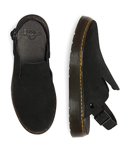 Dr. Martens Unisex Carlson Mule, Black E.H Suede Mb, 8 US Men