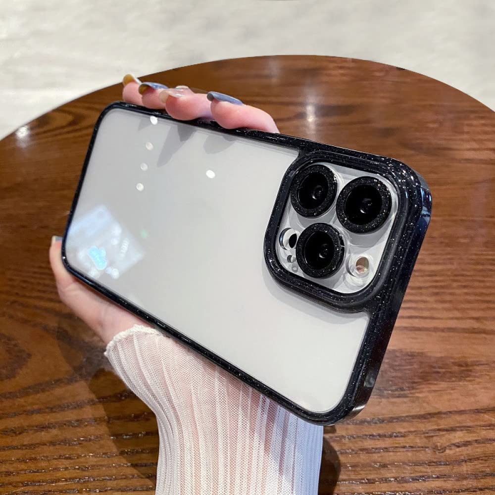 Coque antichoc iPhone 13 Pro en verre avec protection d'objectif photo intégrale noire - 6