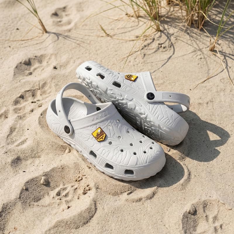Image of WALKAROO Mens Clogs with Soft Sole, Backstrap, Ventilated and Lightweight - WC8801