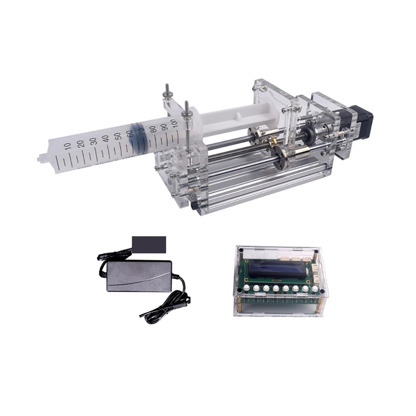 Membranpumpe, 1–150 ml Labor-Mikrospritzenpumpe, Desktop-Präzisions-Elektro-Injektionspumpe, Mini-Propel-Pumpe, Flüssigkleberspender, 12 V(Standard Model)
