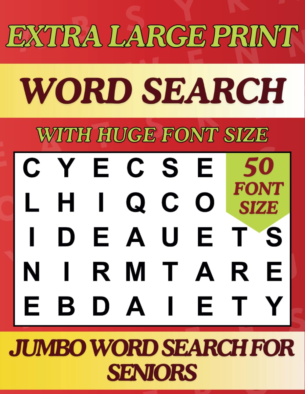 Extra Large Print Word Search for Seniors and Adults Jumbo Word Find