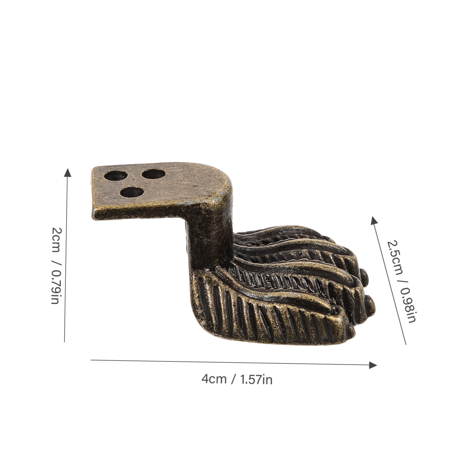 balacoo Retro Style Box Corners Feet Jewelry Case Legs Wooden Case Edge Protectors