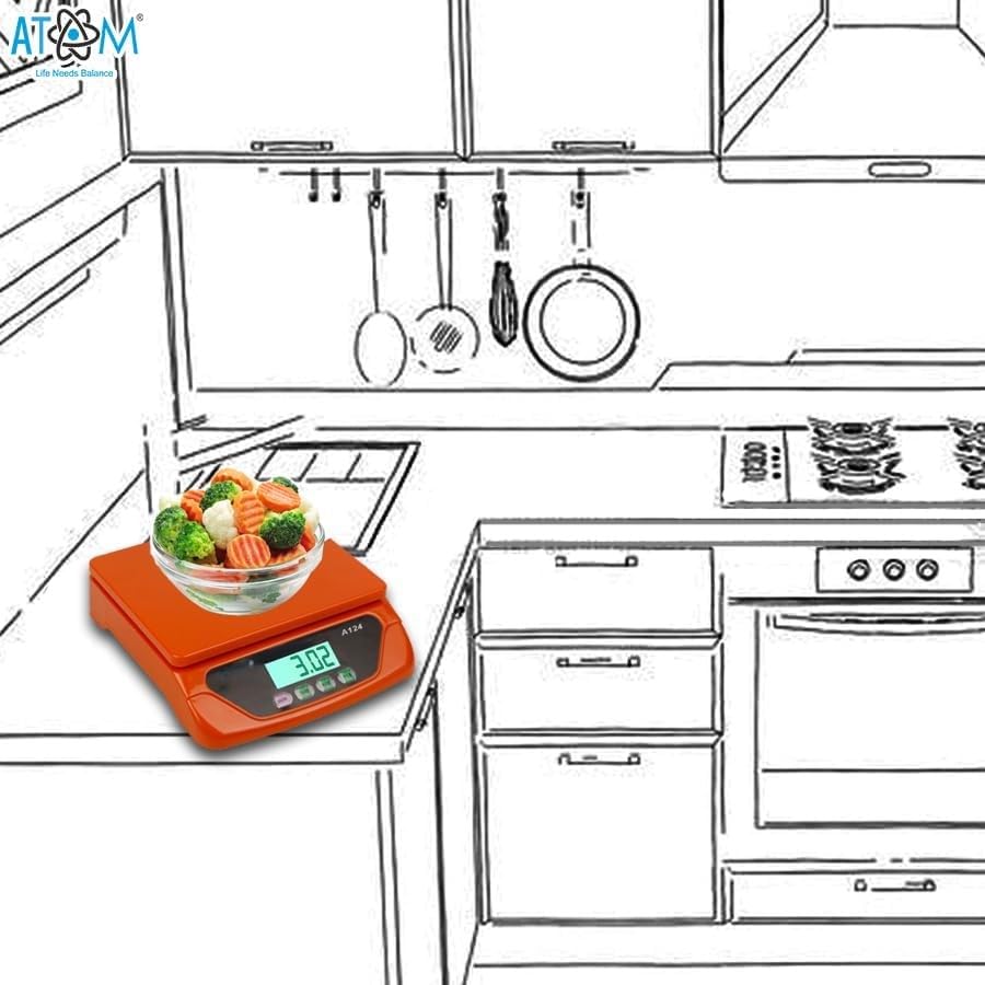 Image of Gripit Digital Weighing Scale 30kg x 1g Accuracy | Heavy Duty Weight Machine with Stainless Steel Platform | Gram Weighing Machine for Shop, Kitchen & Commercial Use