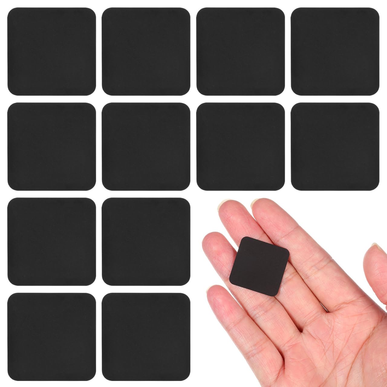POPETPOP 100 Anti-Tarnish Strips 1"" Square Black Paper Tabs Absorb Moisture & Sulphides to Stop Silver Gold Copper Oxidation for Jewellery Bags Boxes Earrings Necklaces Rings Bracelets Storage