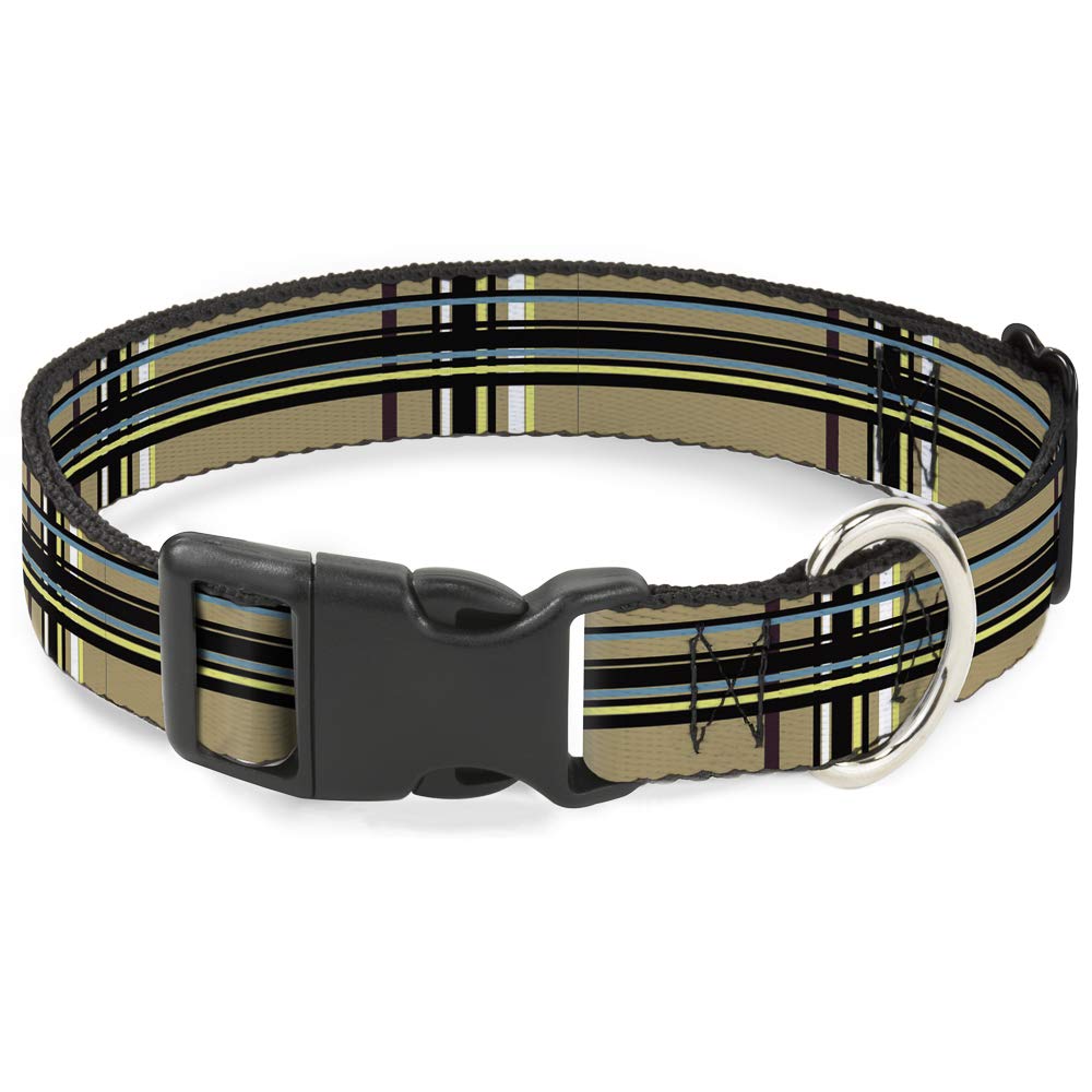 Pince à col écossaise beige Buckle Down étroit Medium 8-30,5 cm