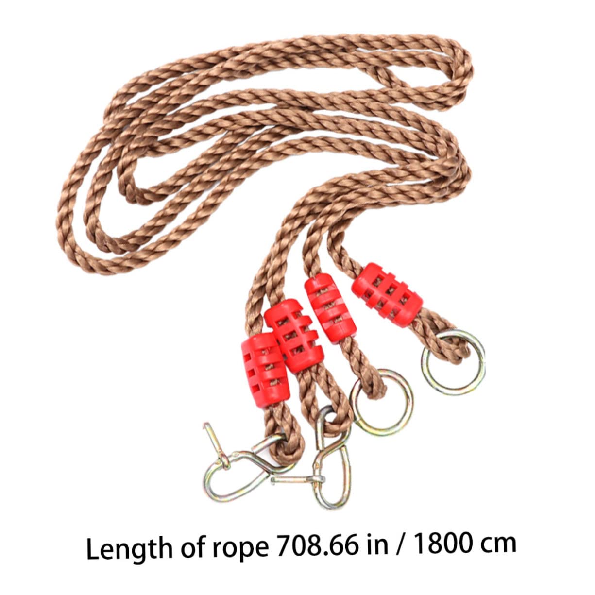 JOINPAYA Pair Adjustable Pe Swing Rope Load Bearing for Tree and Beam Swings Durable Playground Accessory for Adults