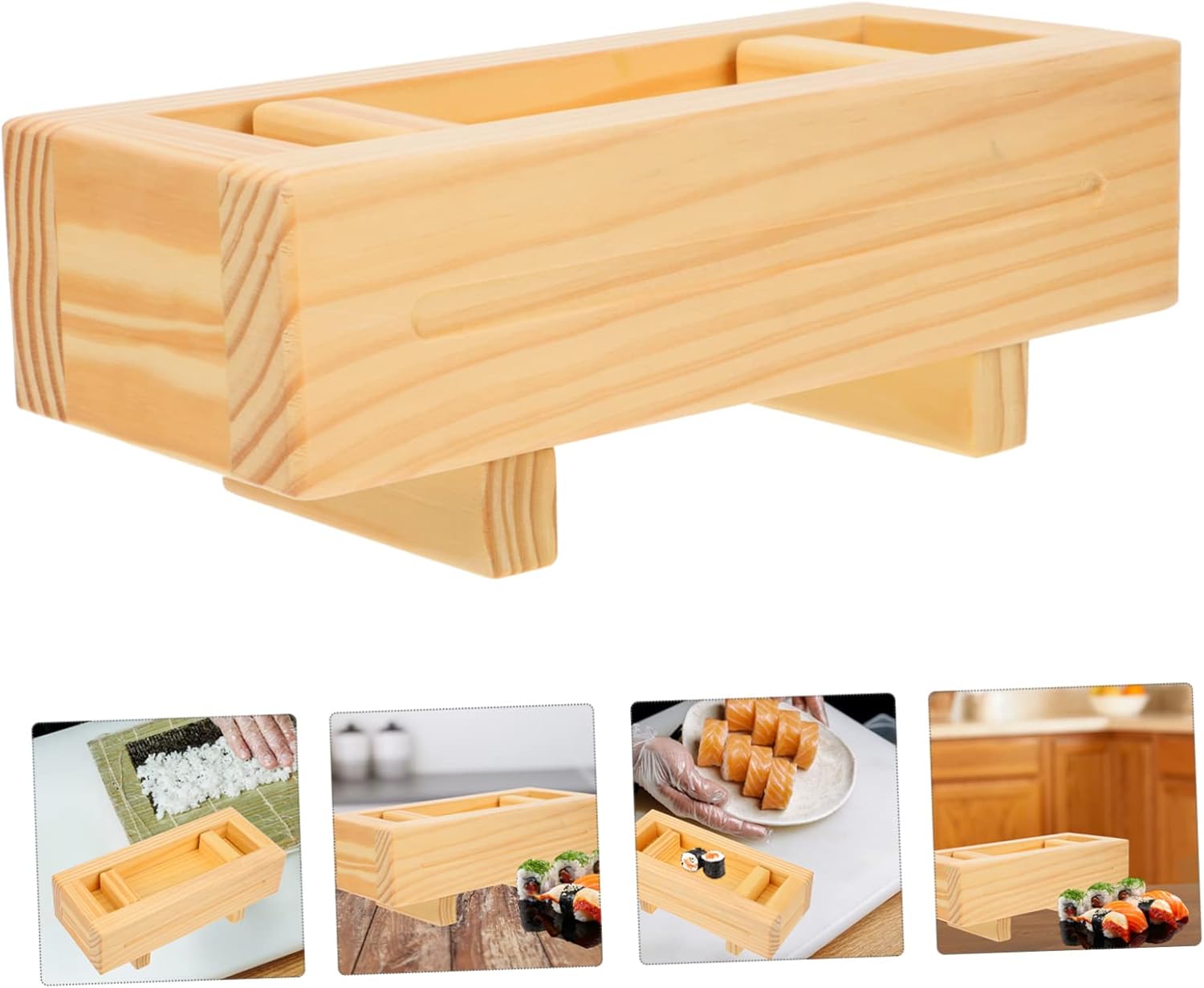 Garneck Sushi Making Mold 1-Piece Sushi Maker Tool Food-Grade Plastic Easy to Use for DIY Cakes for Home Cooking