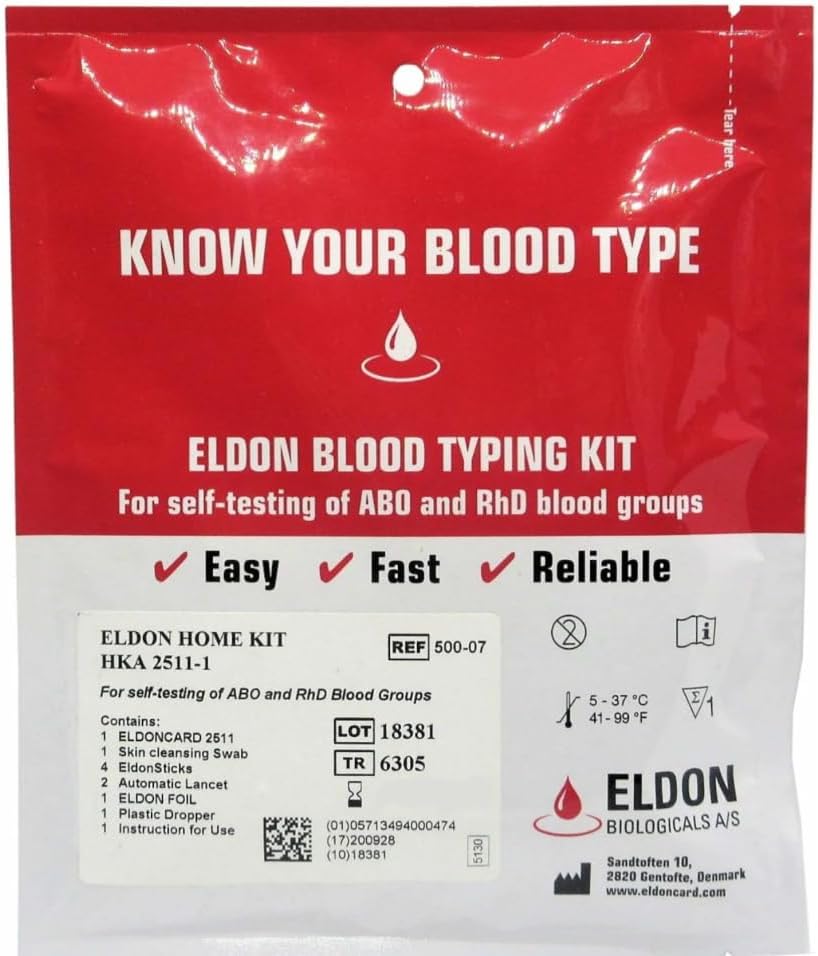 D'Adamo Personalized Nutrition Home Blood Type Testing Kit