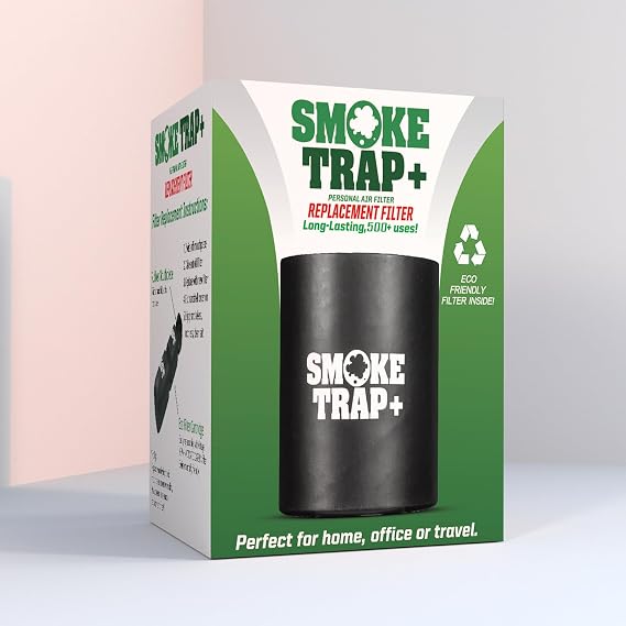ECO Replacement Filter Cartridges For Smoke Trap + | Single Replacement Filter - Zero Plastic Waste Replaceable Filter - Maximum Air Flow While Exhaling - Long Lasting 500+ Exhales (1)