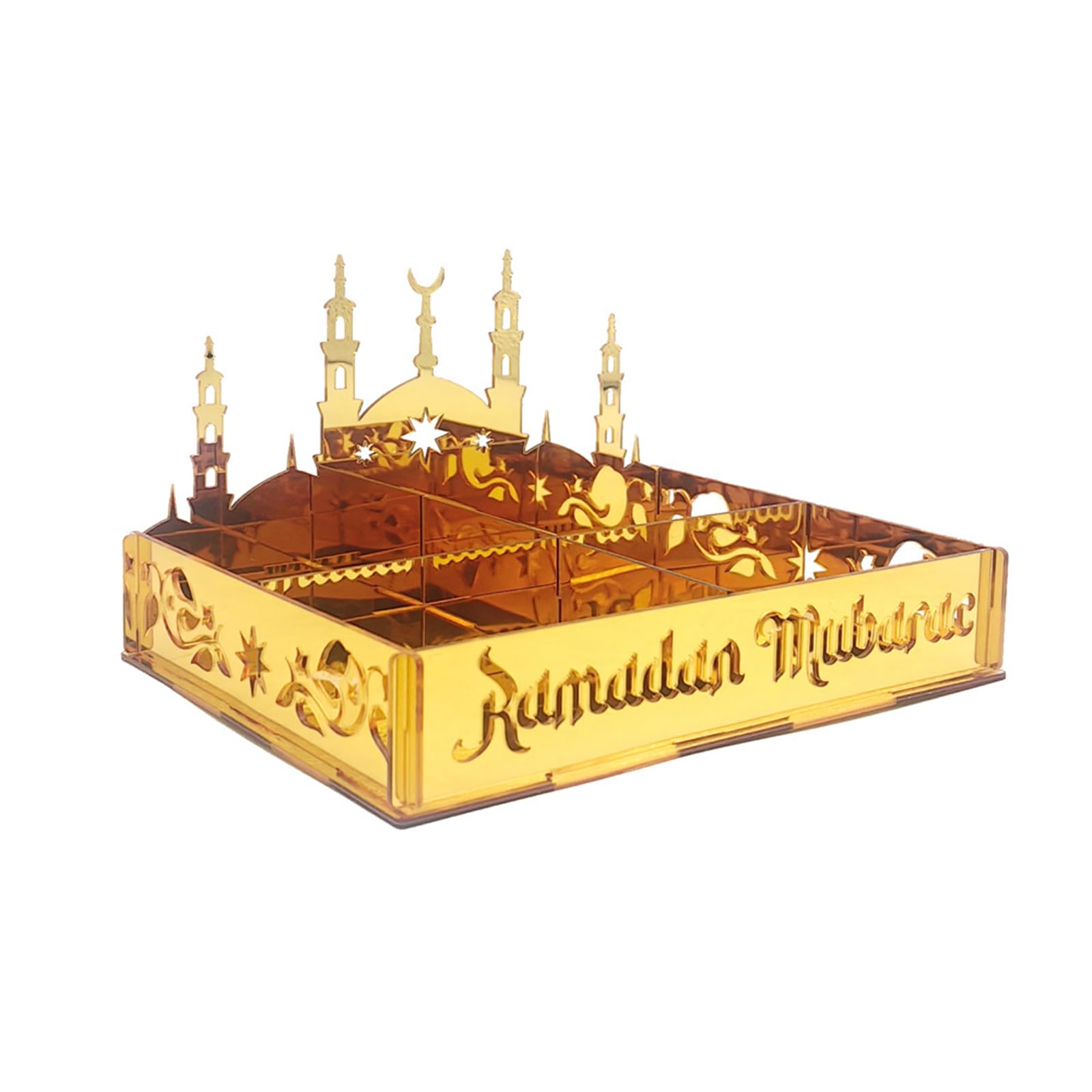 Tsophreniq Multiple Compartment Eid Candy Storage Solution Decorative Candy Organiser for Home and Party Use Ramadans Decoration Home Decoration for Eid