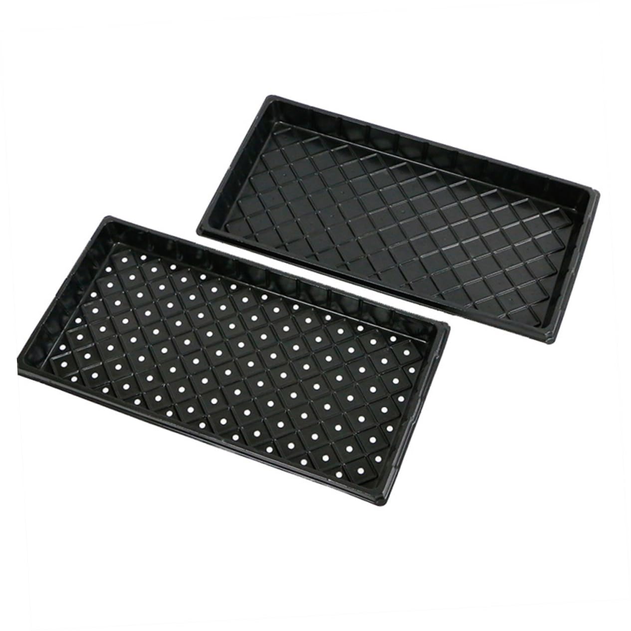 Abaodam Plateau de Semis PVC Noir Lot de 5, Respirant, Réutilisable