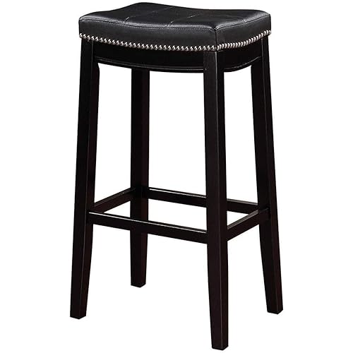 Linon Claridge Bar, Black Stool, 32" X 18.75" X 13"