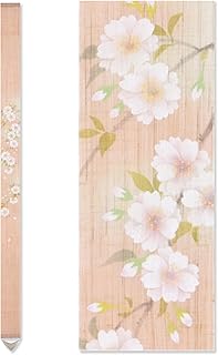 細タペストリー 八重桜 手描き タぺストリー 掛け軸 春
