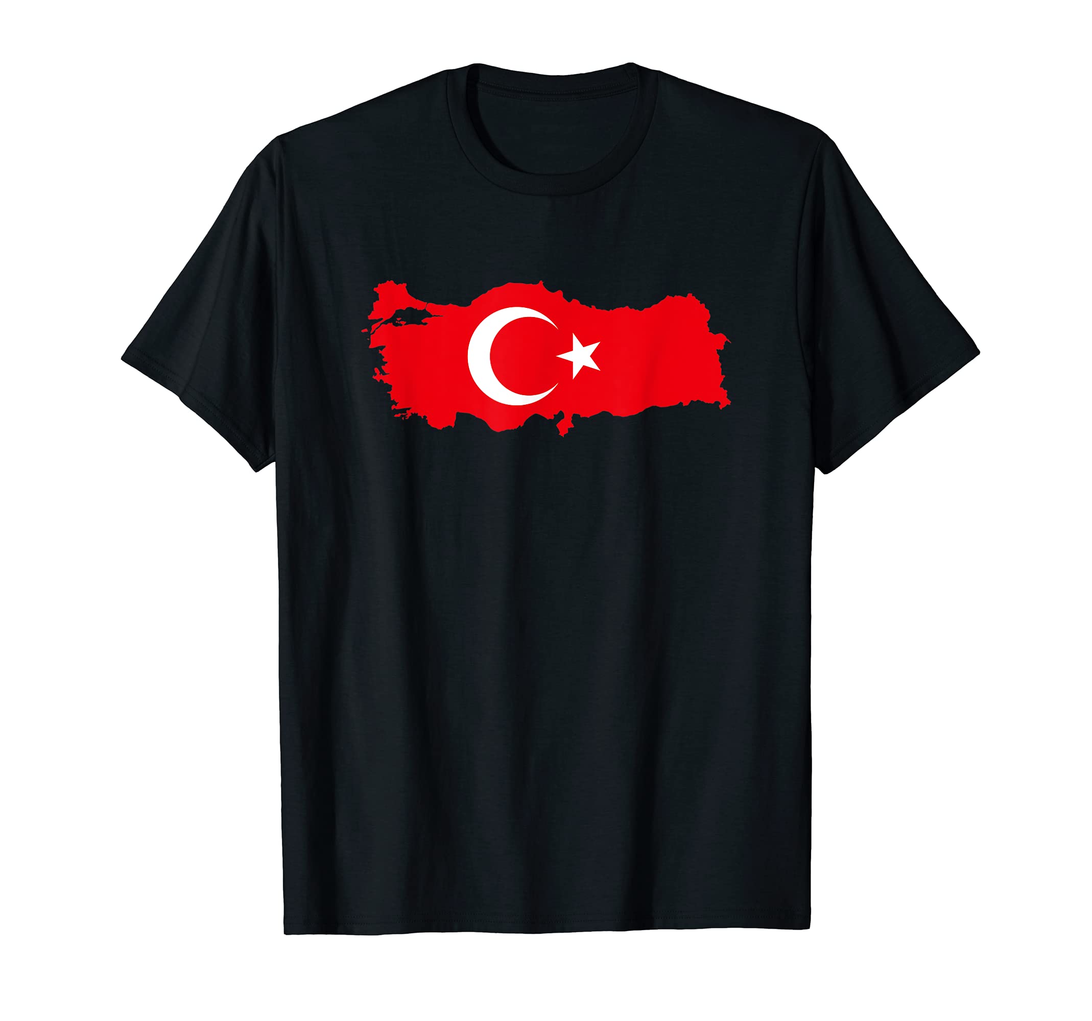 Turkey 2021 Flag Love Football Fans or T-Shirt, Black