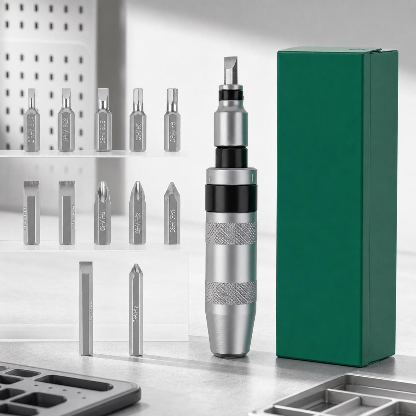 13 Pezzi Cacciavite a Impatto Manuale Antiscivolo Cacciavite a Percussione Robusto Avvitatore per Riparazioni Domestiche