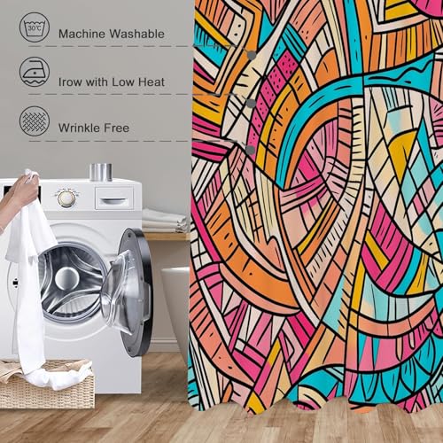 Rideau de douche 180 x 180 cm rideaux de douche polyester pour baignoire - 7
