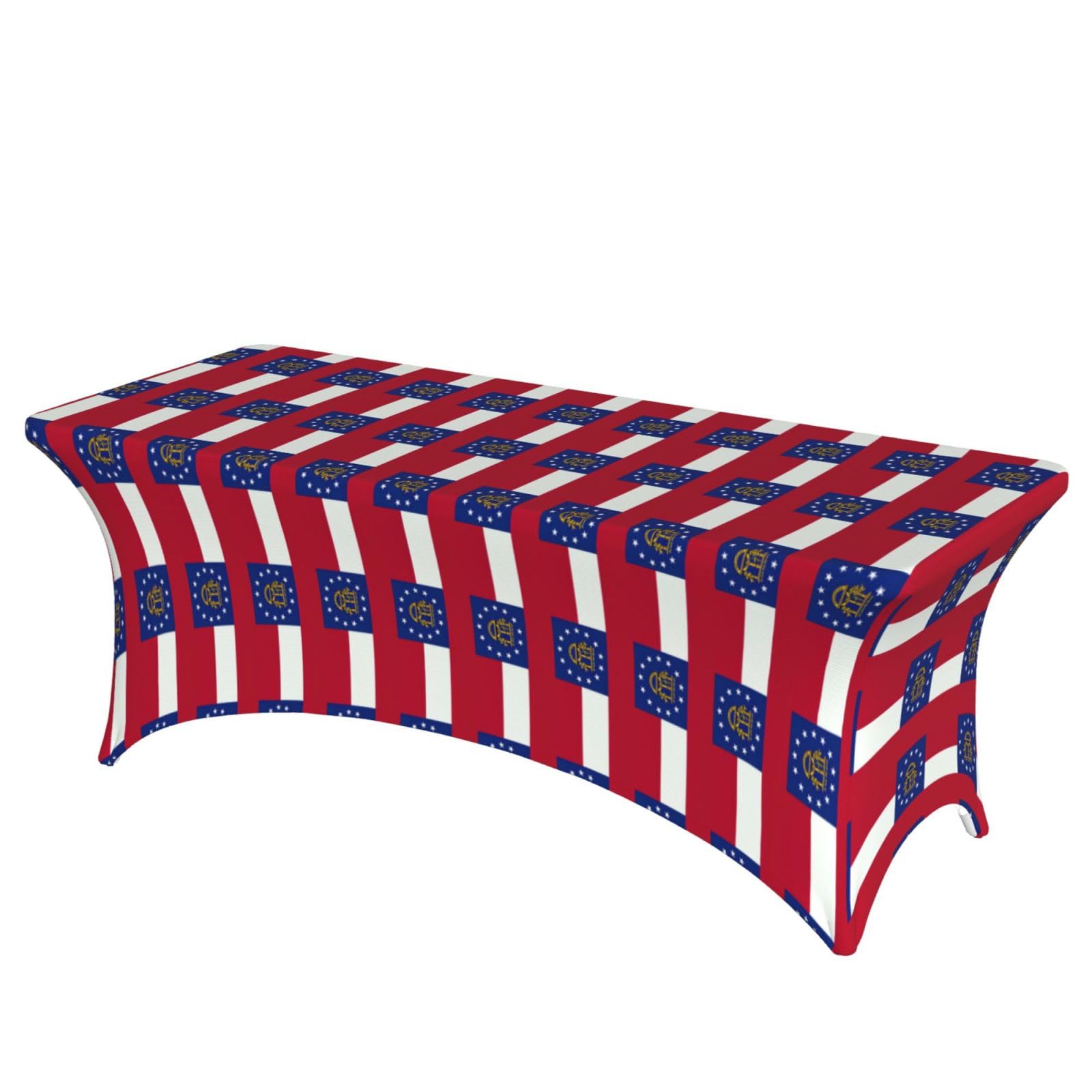 Nappe rectangulaire extensible en élasthanne drapeau Géorgie 1,8m EdWal