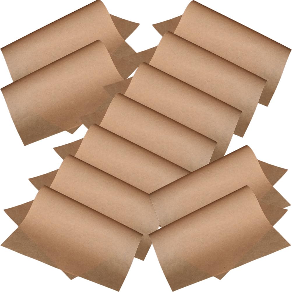VALICLUD Papel Pergamino Resistente para Hornear Antiadherente 100 Hojas de Papel Kraft y Apto para Refrigerador Adecuado para Hornear Pasteles y Pizzas