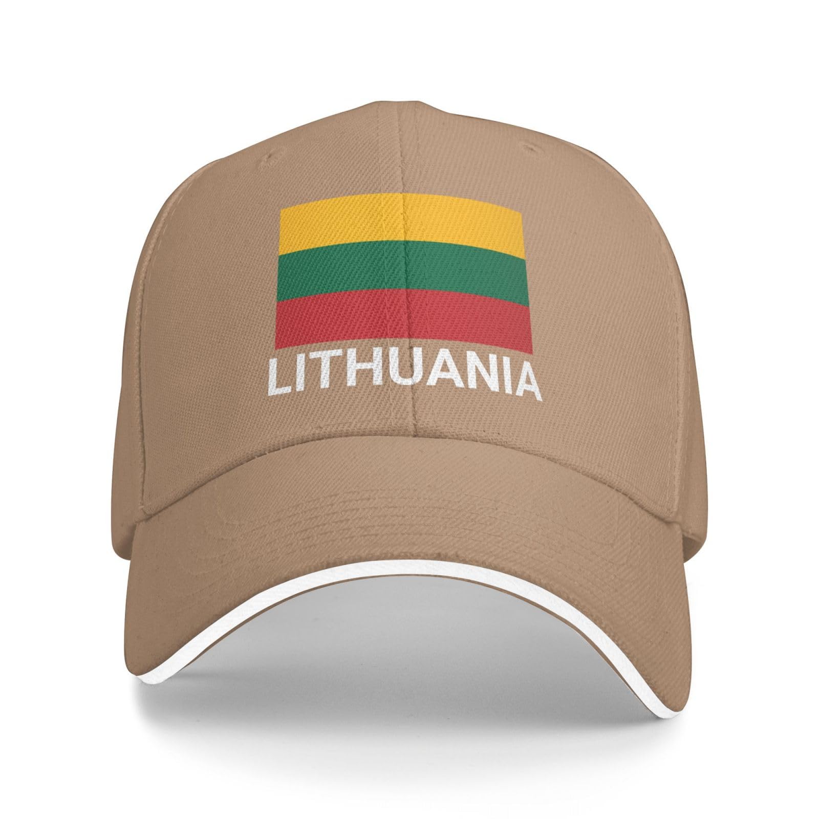Support Lithuania Flag Hat Lithuanian Caps for Men Women I Stand with Lithuania Baseball Cap Trucker Hats Natural