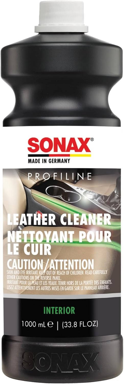 SONAX Profiline Leather Cleaner | Professional-Grade Deep Cleaner for Smooth | Removes Stubborn Dirt, Grease & Blue-Jean Stains | Fast-Acting & Safe for Most Surfaces | 270300 | 1L