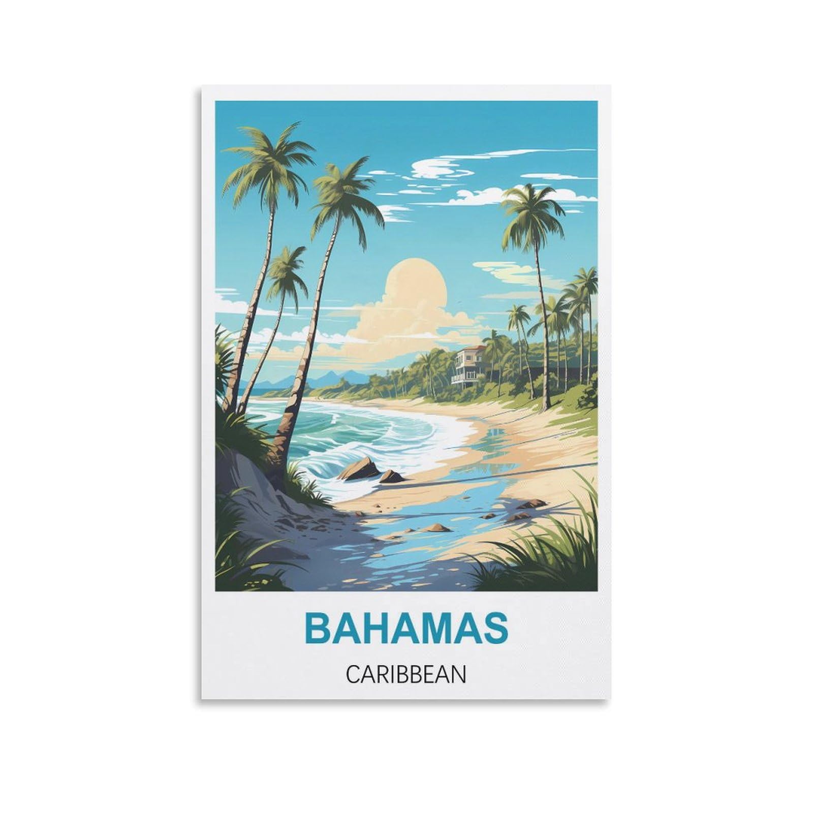 Vintage Metal Tin Sign Bahamas Caribbeans Kitchen Bar Novelty Gift Metal Tin Wall Décor Sign 15x30cm