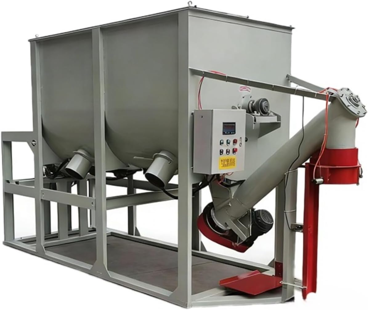 Chicken Feed Mixing Machine Stainless Steel Portable Animal Feed Processing Equipment for Poultry Farm, Powder Feed Grinding for Multi-Batch Preparation All-Scale Chicken Coops