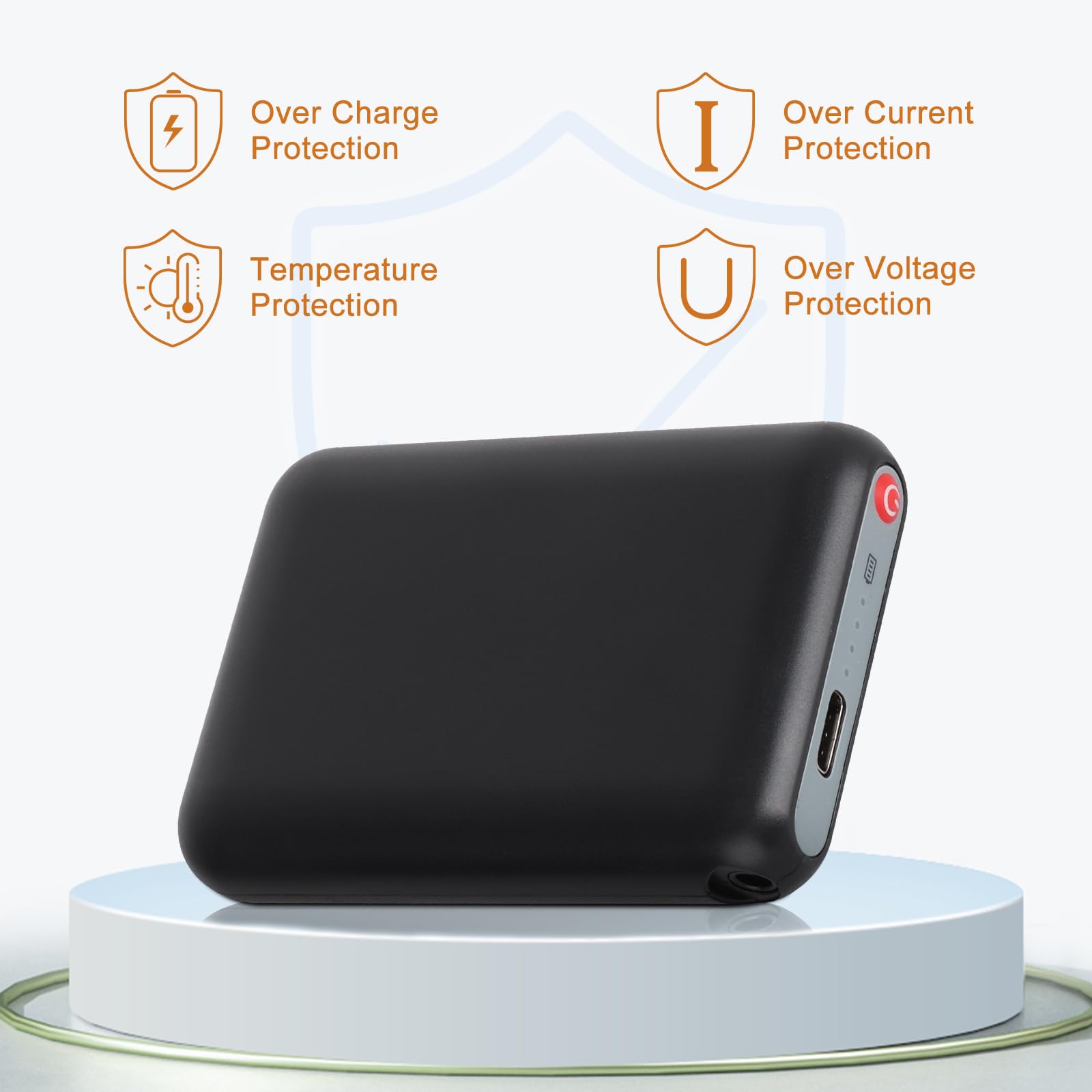 Batteries Rechargeables Lithium Polymère 5V 5000mAh Batterie élargie Pour Chaussures Chauffantes, Gants Chauds, Chaussettes Chaudes, écharpes Chauffantes, Connecteur CC Et USB