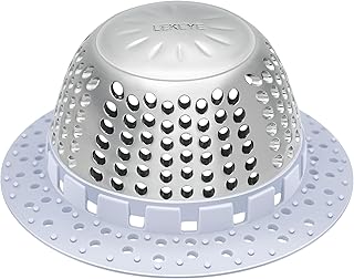 LEKEYE Shower Drain Hair Catcher/Bathtub Drain Cover/Drain Protector for Pop-Up & Regular Drains(Light Blue)