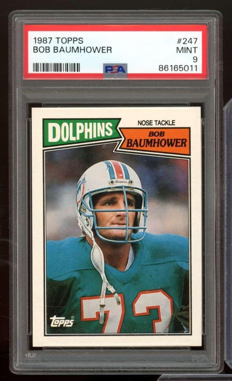 Bob Baumhower Card 1987 Topps #247 PSA 9 - Unsigned Football Cards