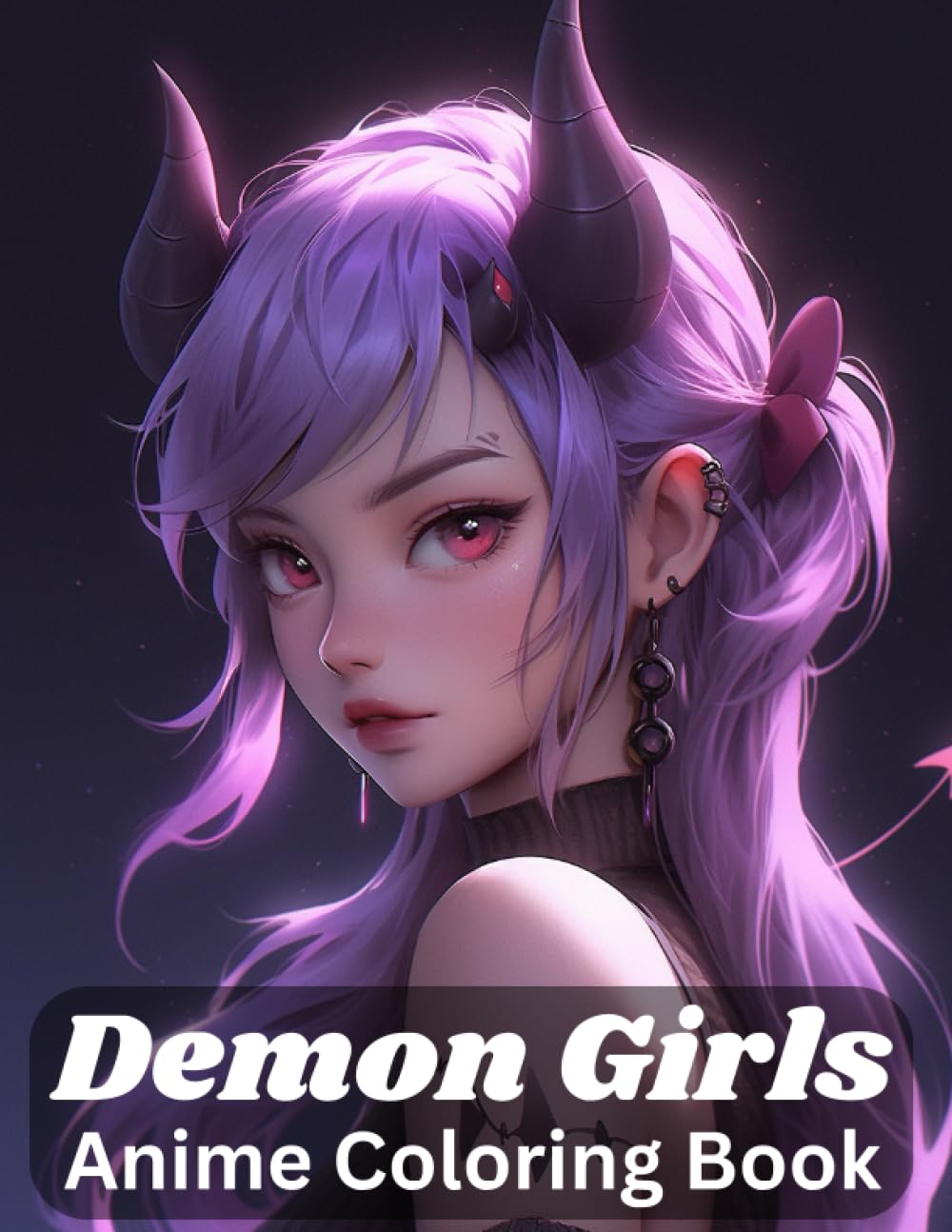 Demon Girls Anime Coloring Book: Cute Girls To Color For Adults and Kids ages 8-12