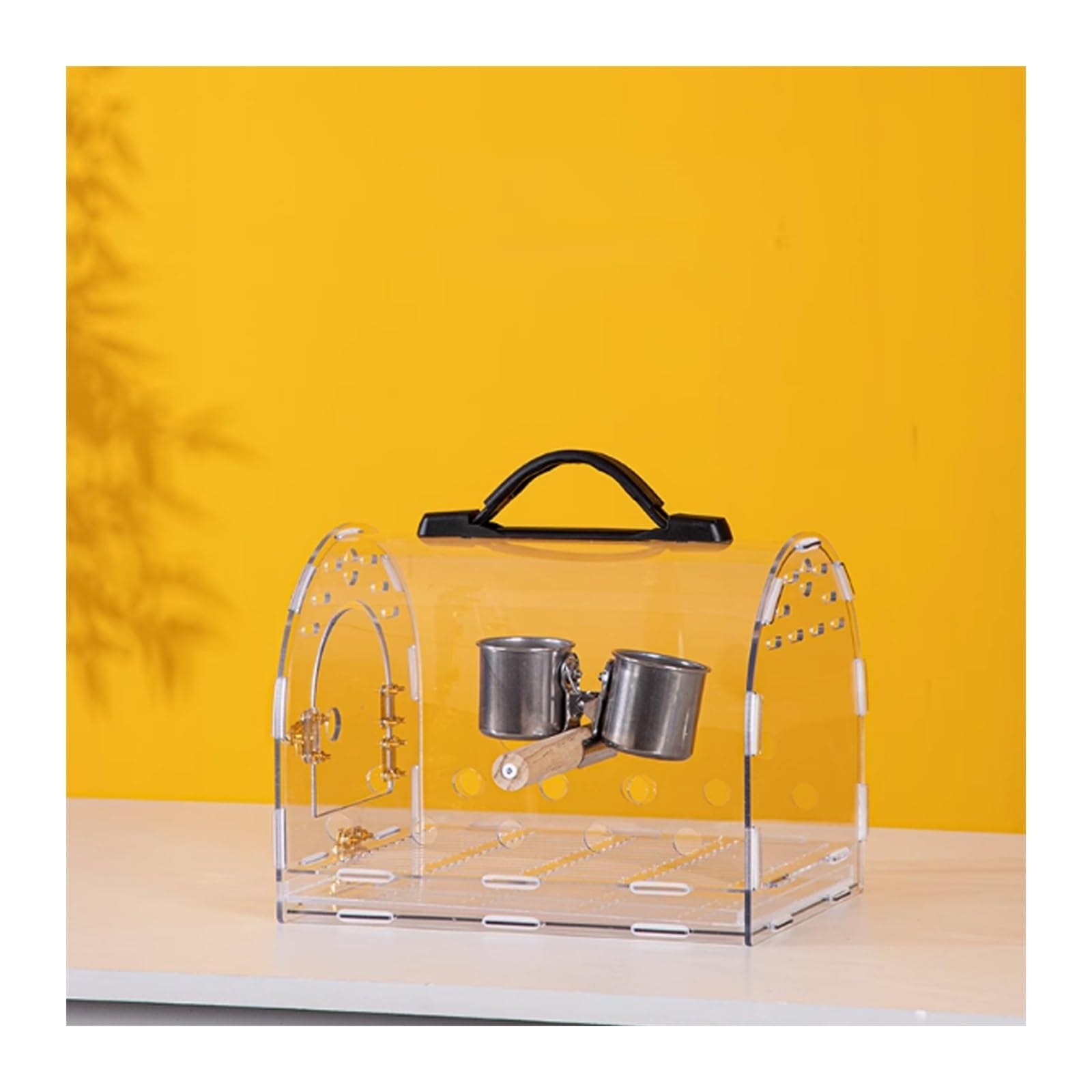 Gabbia Bird Gabbia for Uccelli Gabbia for pappagalli Trasparente Gabbia da asporto Borsa da asporto Portatile Gabbia for pappagalli in Acrilico Speciale Bird Cage(Piccolo)