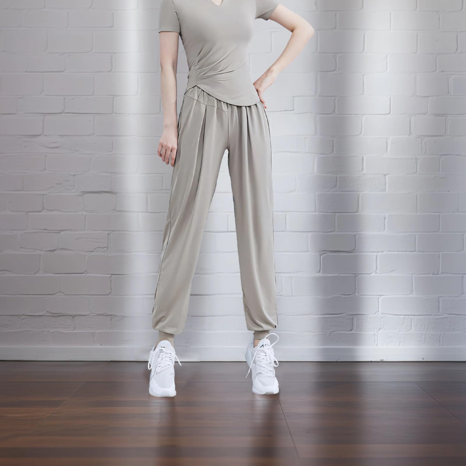 Ensemble de pilates 2 pièces pour femme, taille XXL pour 135-150, polyester-élasthanne respirant, idéal pour le sport et les tenues décontractées