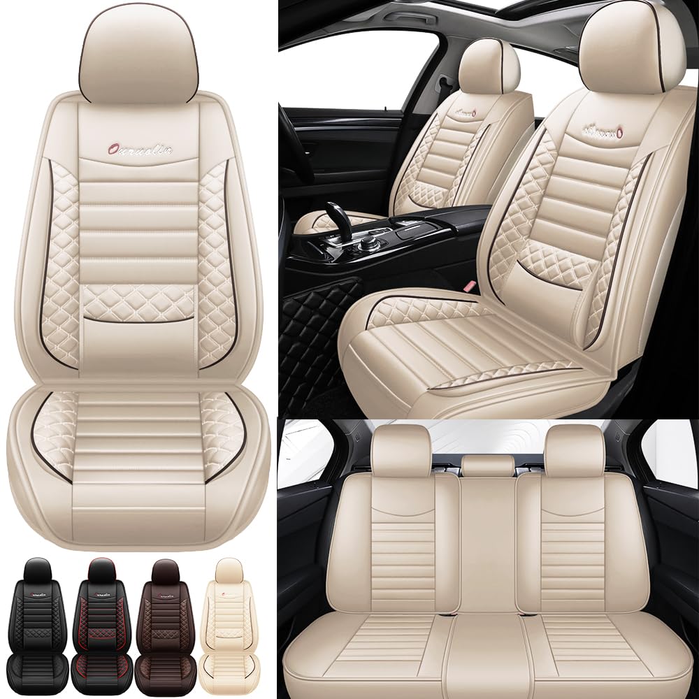 Yevadero Car Seat Covers for Mercedes-Benz AMG C43 2017-2024, Premium Waterproof Car Seat Cover Full Set 5-Seat Breathable Faux Leather Vehicle Seat