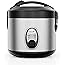 Macook Small Rice Cooker and Food Steamer, 3-4 Cups Uncooked(6-8 Cups Cooked) Mini Rice Maker, Removable Non-Stick Pot Suitab