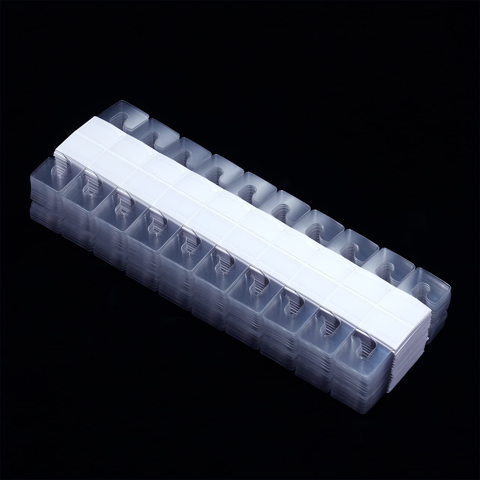 Lot de 1 500 étiquettes autocollantes transparentes en plastique pour décoration de magasin (2,6 x 4,5 cm)