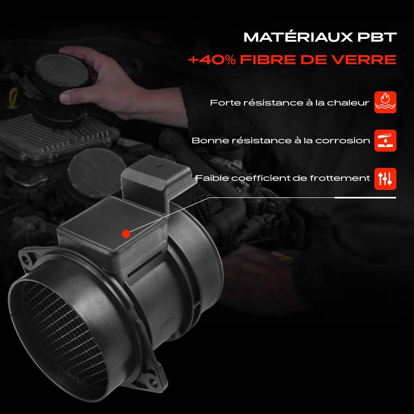 Frankberg Débitmètre d'air massique 8200203767 | Compatible avec: Boîte Mascotte,Plateau Master II/châssis ED/HD/UD,Master Pro Kasten FH,châssis-plateau Mascott,Maître II